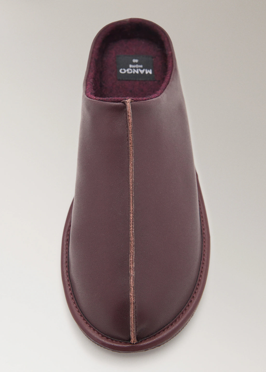 Leather Clogs With Stitching Detail