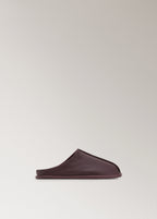 Leather Clogs With Stitching Detail