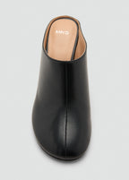 Leather Heeled Clogs