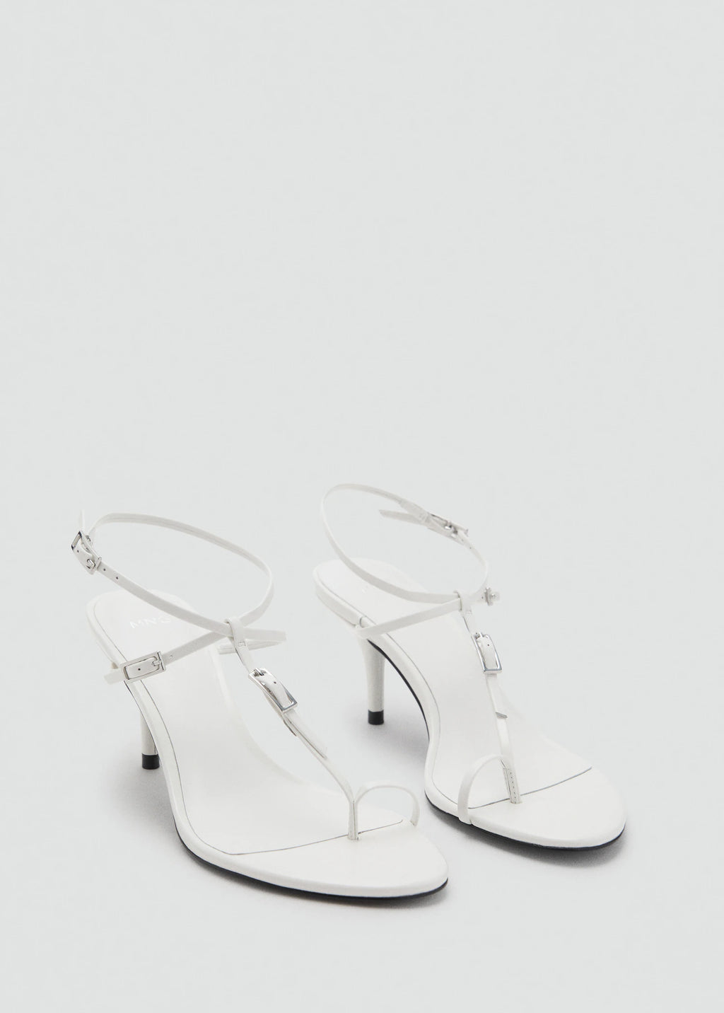 Leather Heeled Sandals With Buckles