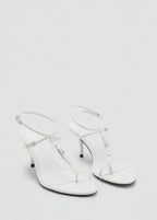 Leather Heeled Sandals With Buckles