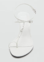 Leather Heeled Sandals With Buckles