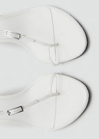 Leather Heeled Sandals With Buckles