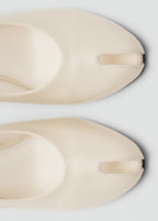 Leather Peep Toe High Heeled Shoes