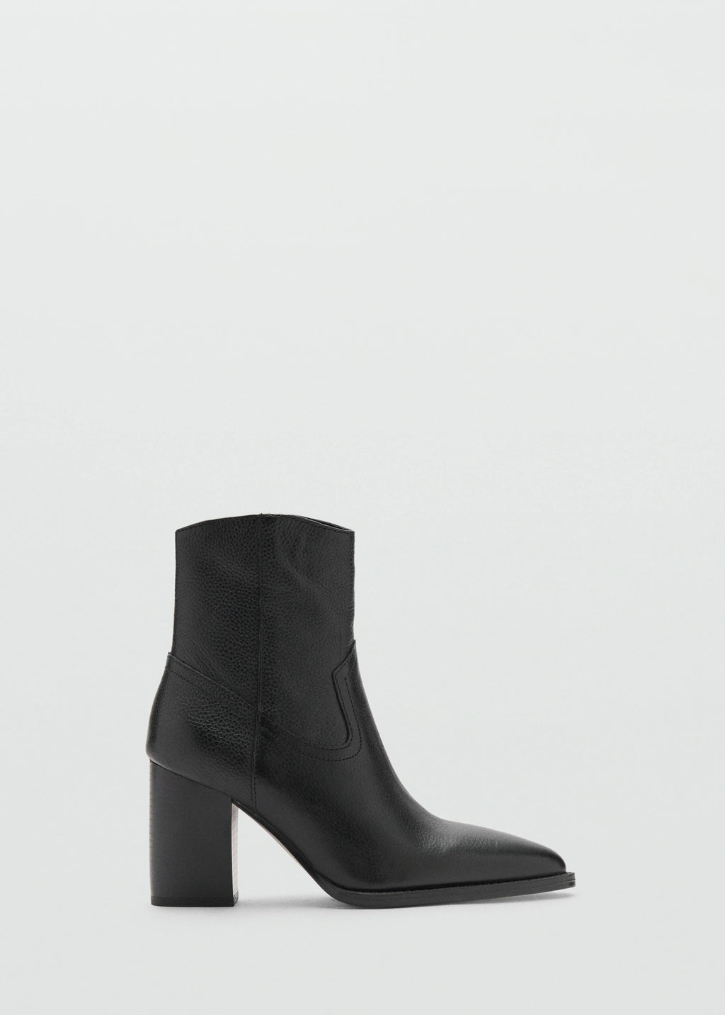 Leather Pointed Ankle Boots
