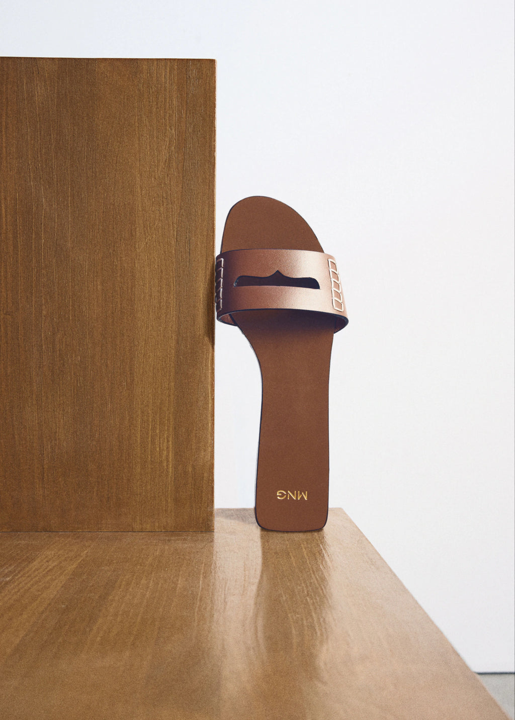 Leather Sandals With A Wide Strap
