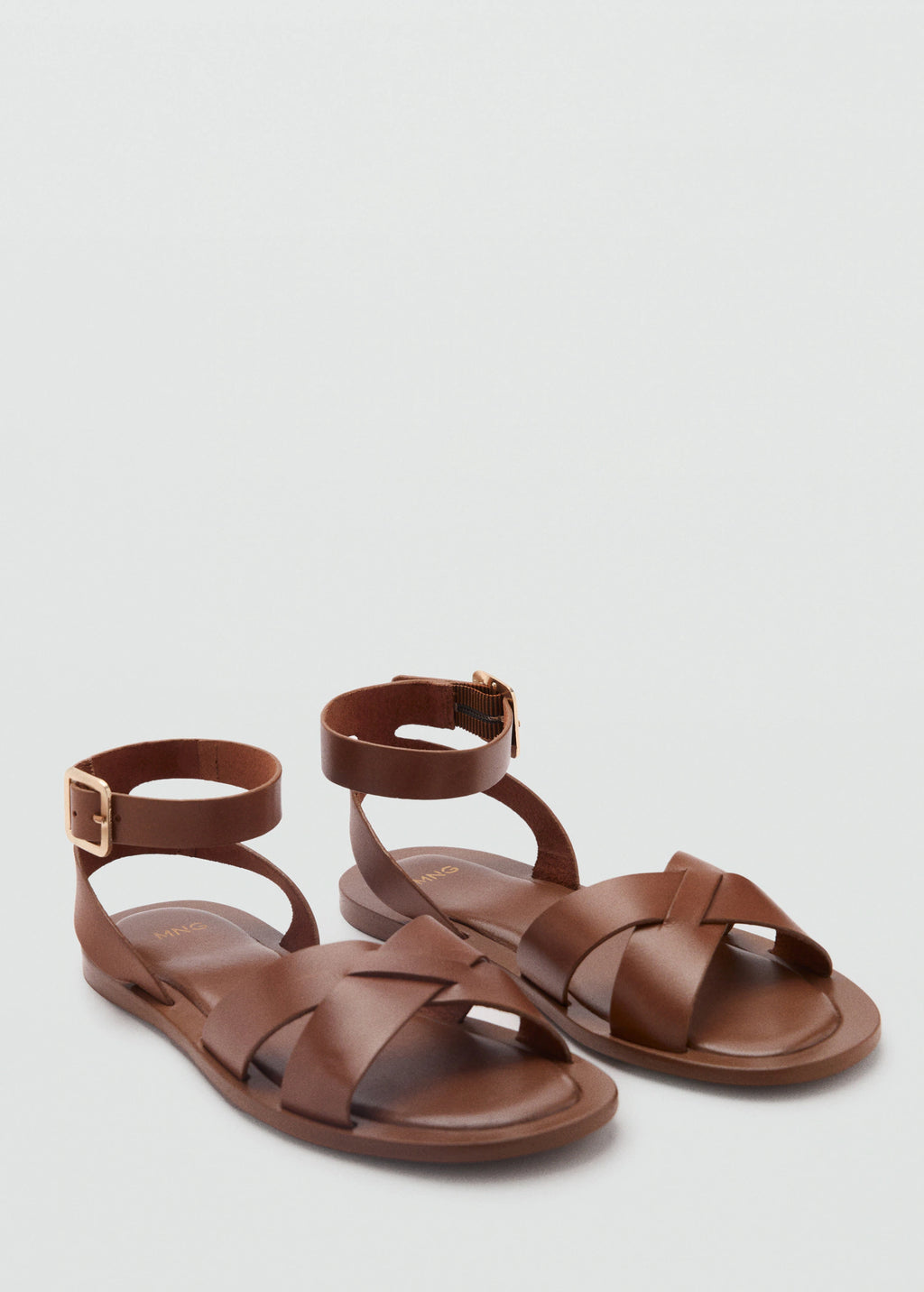 Leather Sandals With Buckle Strap