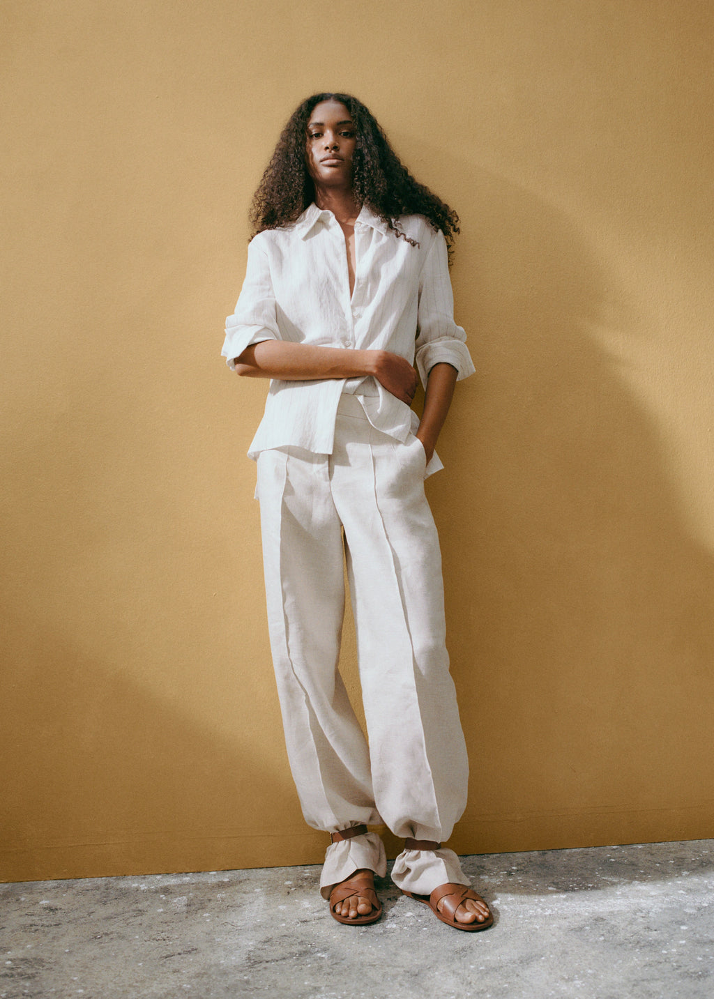 Leather Sandals With Buckle Strap