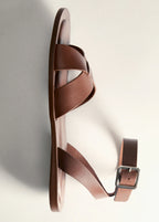 Leather Sandals With Buckle Strap