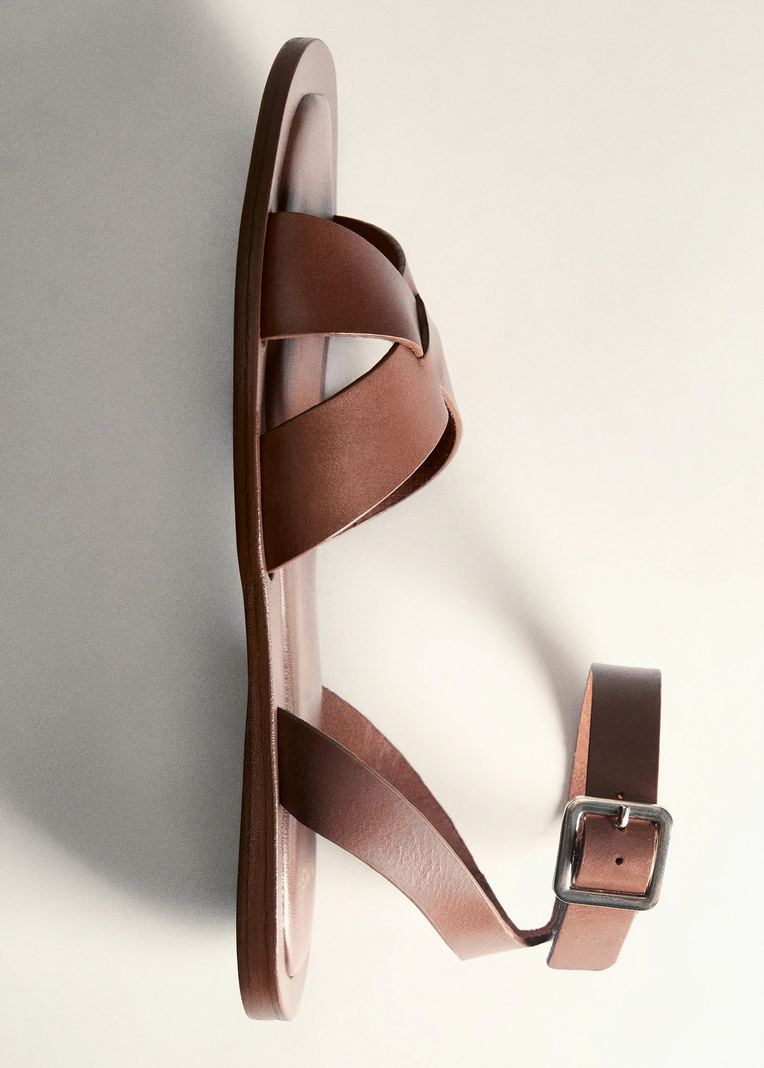 Leather Sandals With Buckle Strap