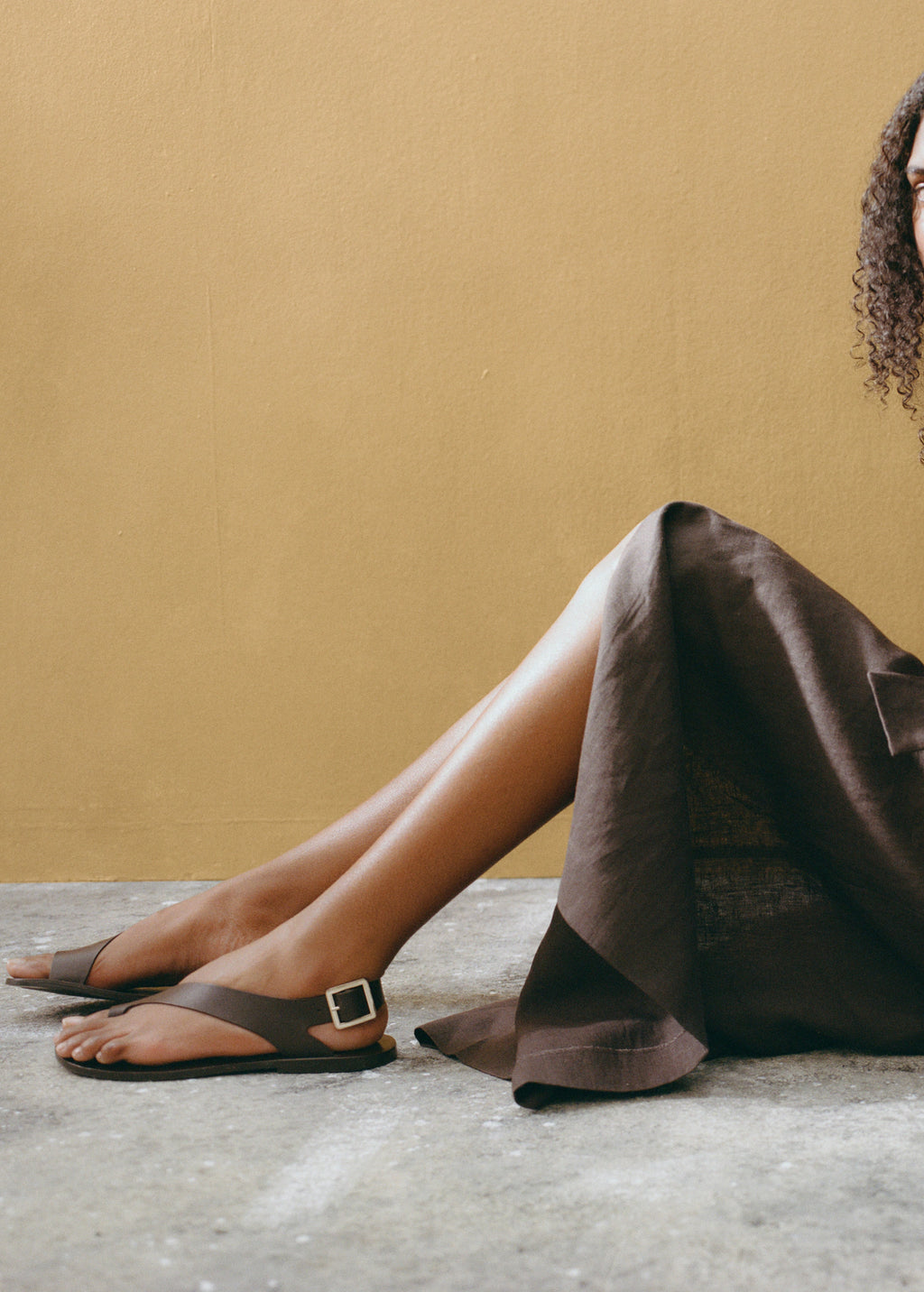 Leather Sandals With Cross Strap