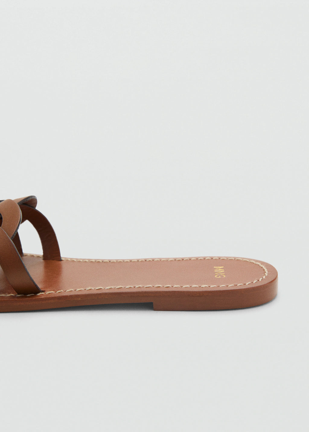 Leather Sandals With Intertwined Strap