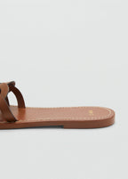 Leather Sandals With Intertwined Strap
