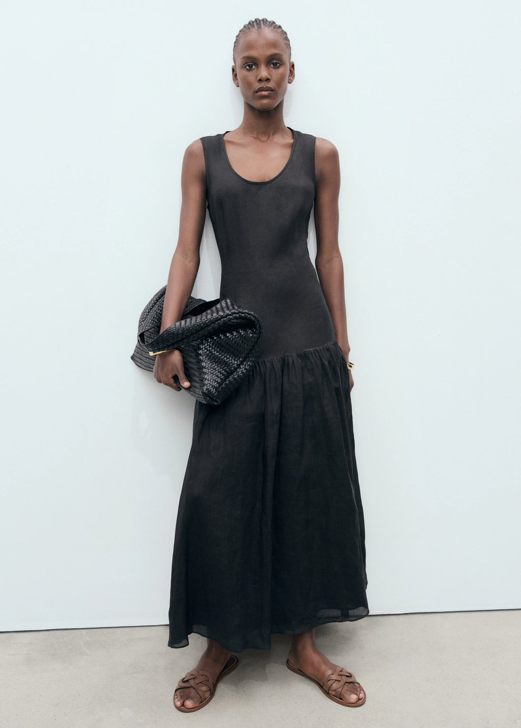 Leather Sandals With Intertwined Strap