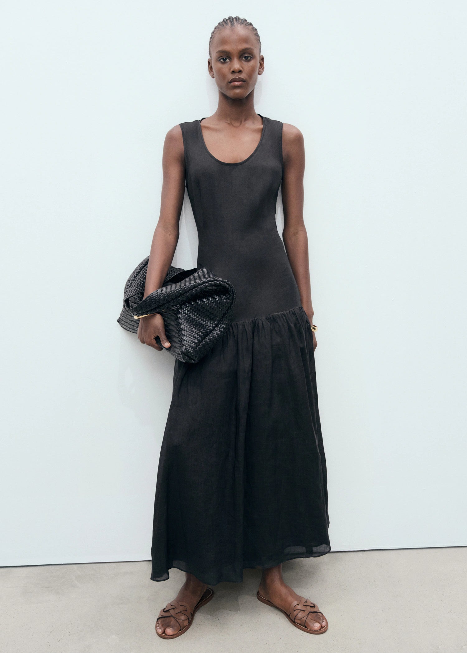 Leather Sandals With Intertwined Strap