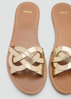 Leather Sandals With Intertwined Strap