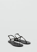 Leather Sandals With Mini Studs