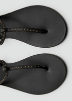Leather Sandals With Mini Studs