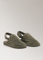 Leather Slippers With Shearling Lining