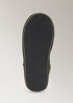 Leather Slippers With Shearling Lining