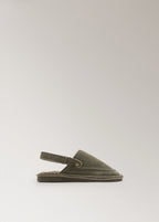 Leather Slippers With Shearling Lining