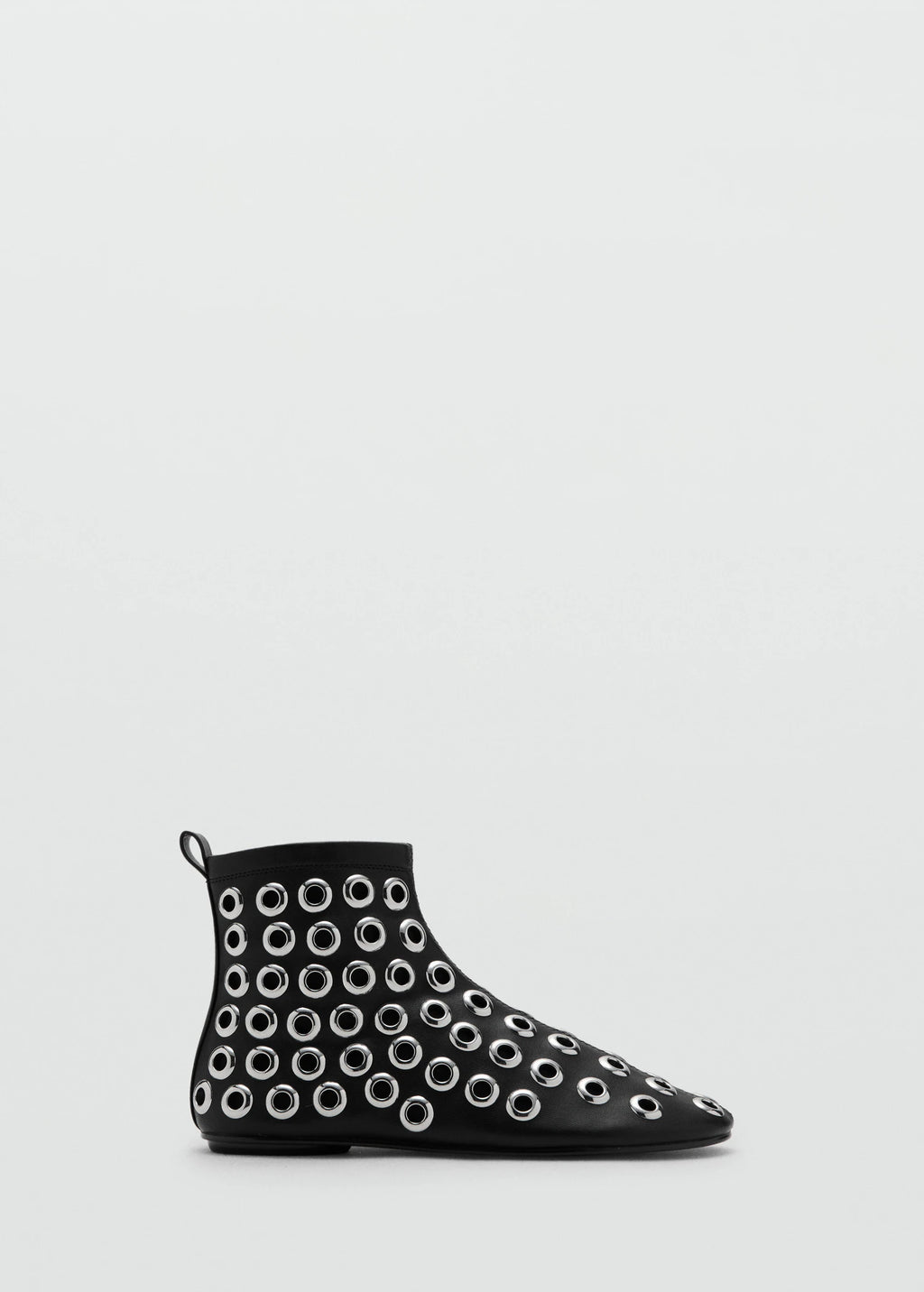 Leather Effect Ankle Boots With Eyelets