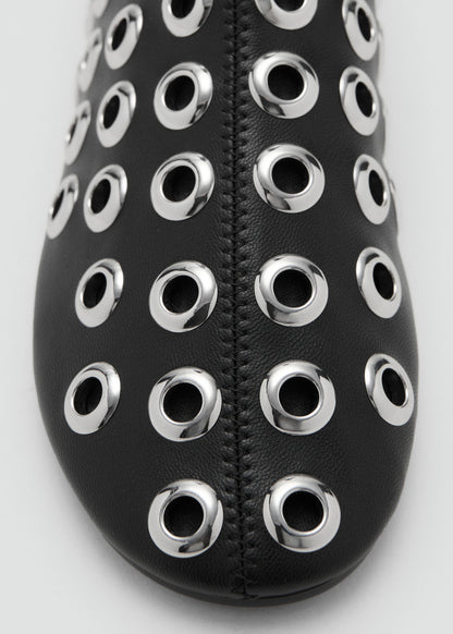 Leather Effect Ankle Boots With Eyelets