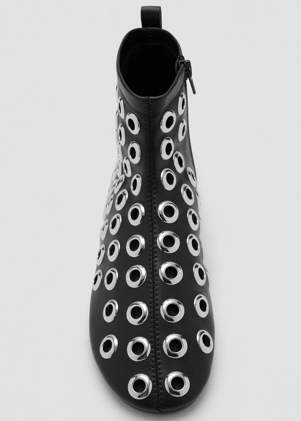 Leather Effect Ankle Boots With Eyelets