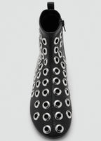 Leather Effect Ankle Boots With Eyelets