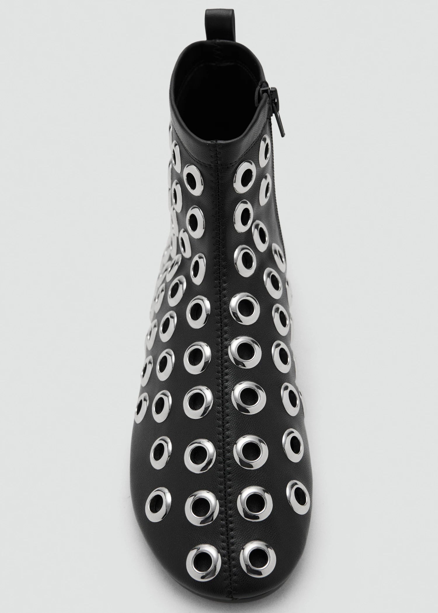 Leather Effect Ankle Boots With Eyelets