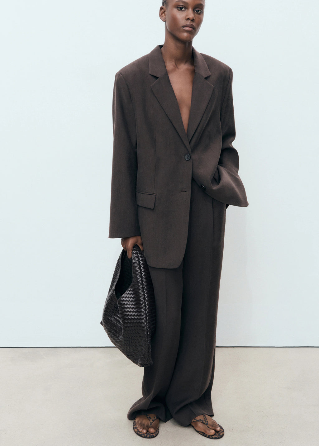 Leopard Print Sandals With Strap