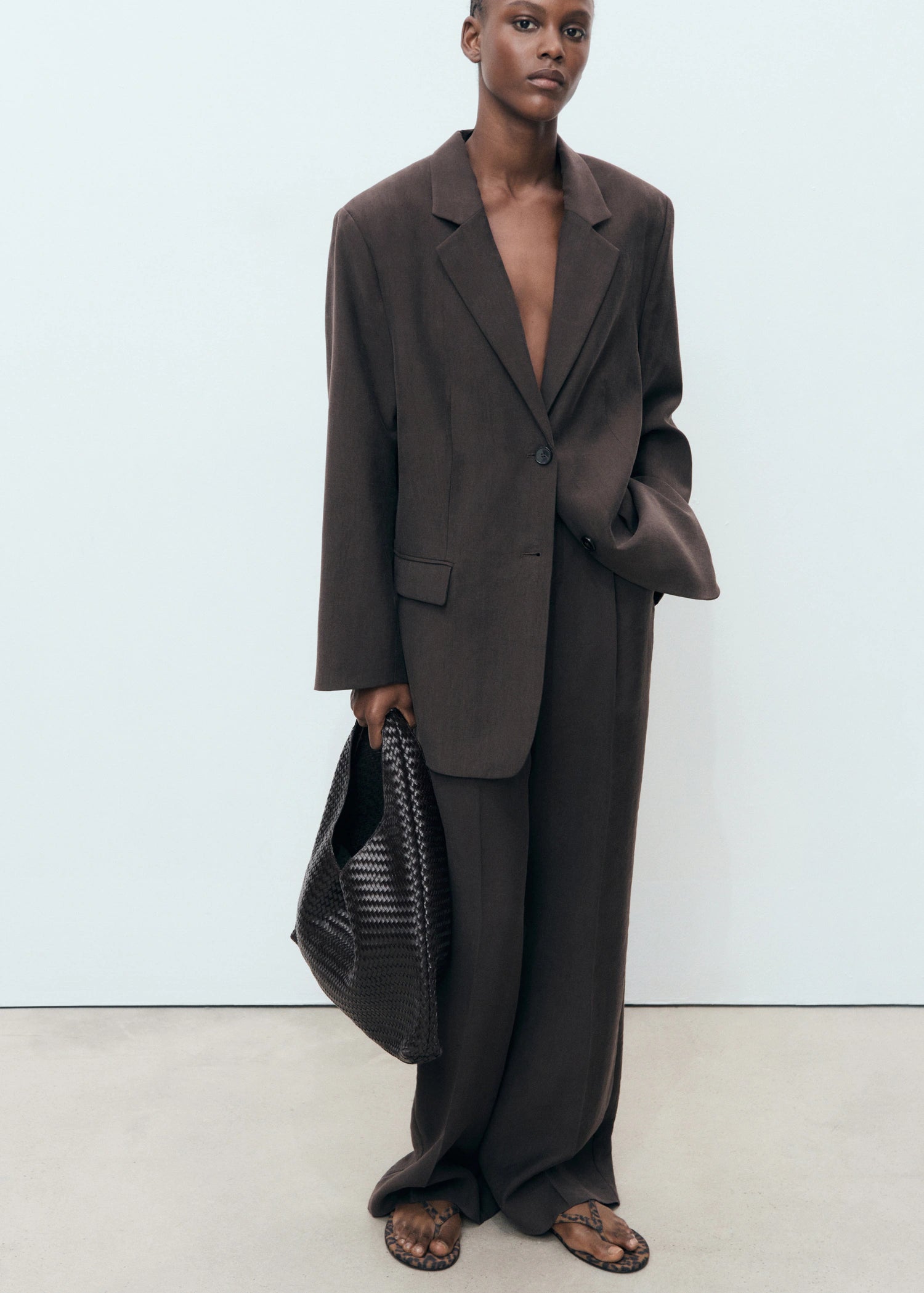 Leopard Print Sandals With Strap