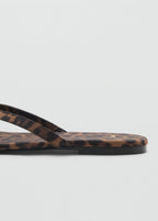 Leopard Print Sandals With Strap