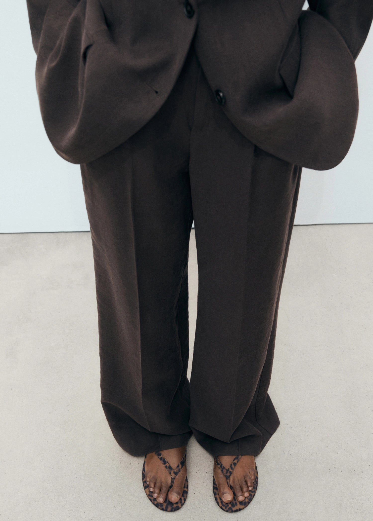 Leopard Print Sandals With Strap