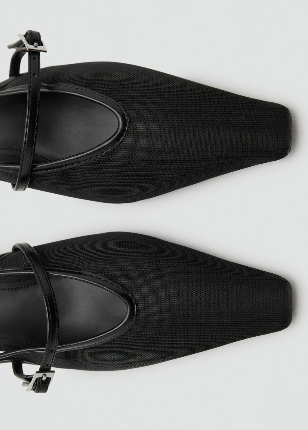 Mesh Buckle Stiletto Heeled Shoes