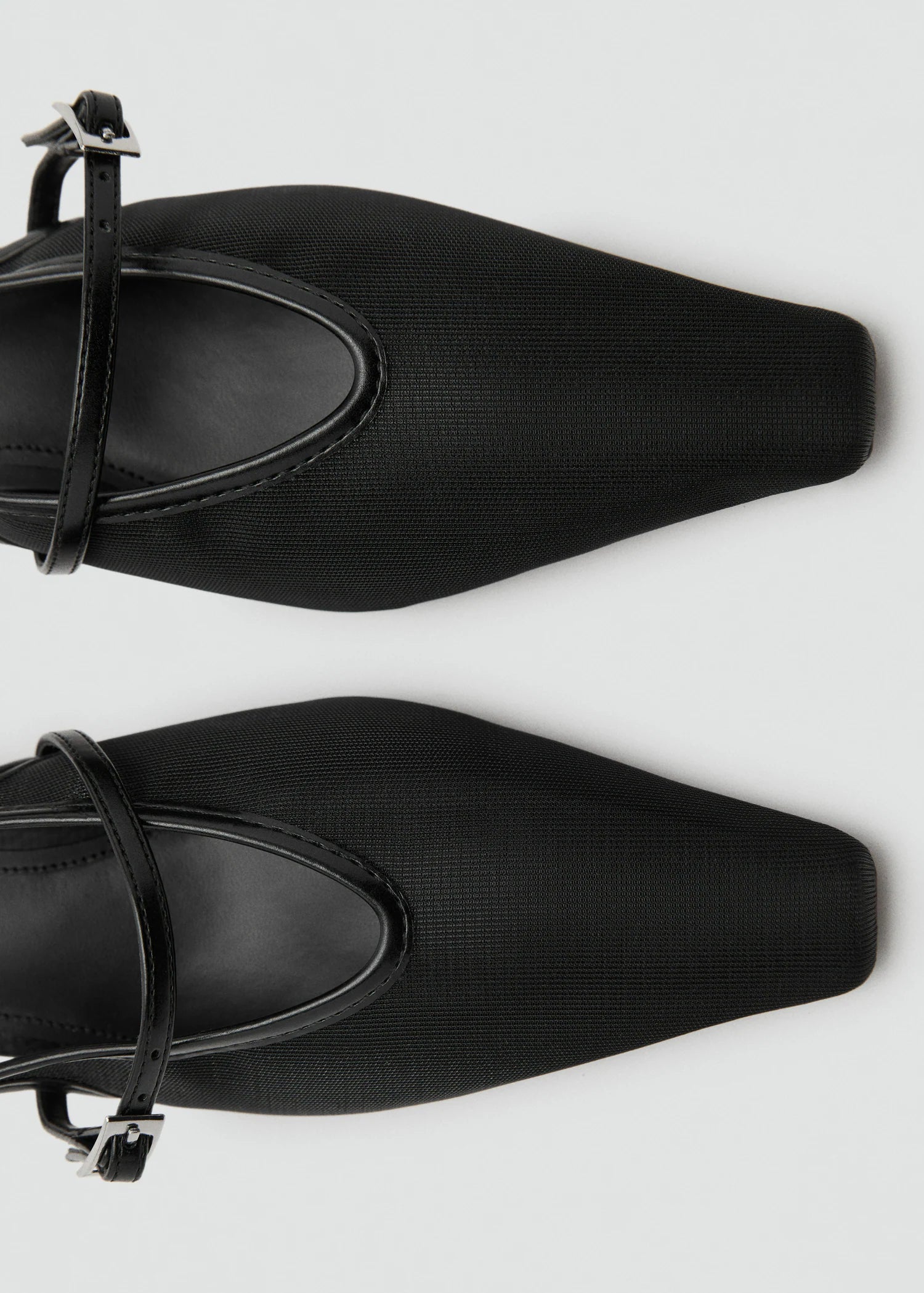 Mesh Buckle Stiletto Heeled Shoes