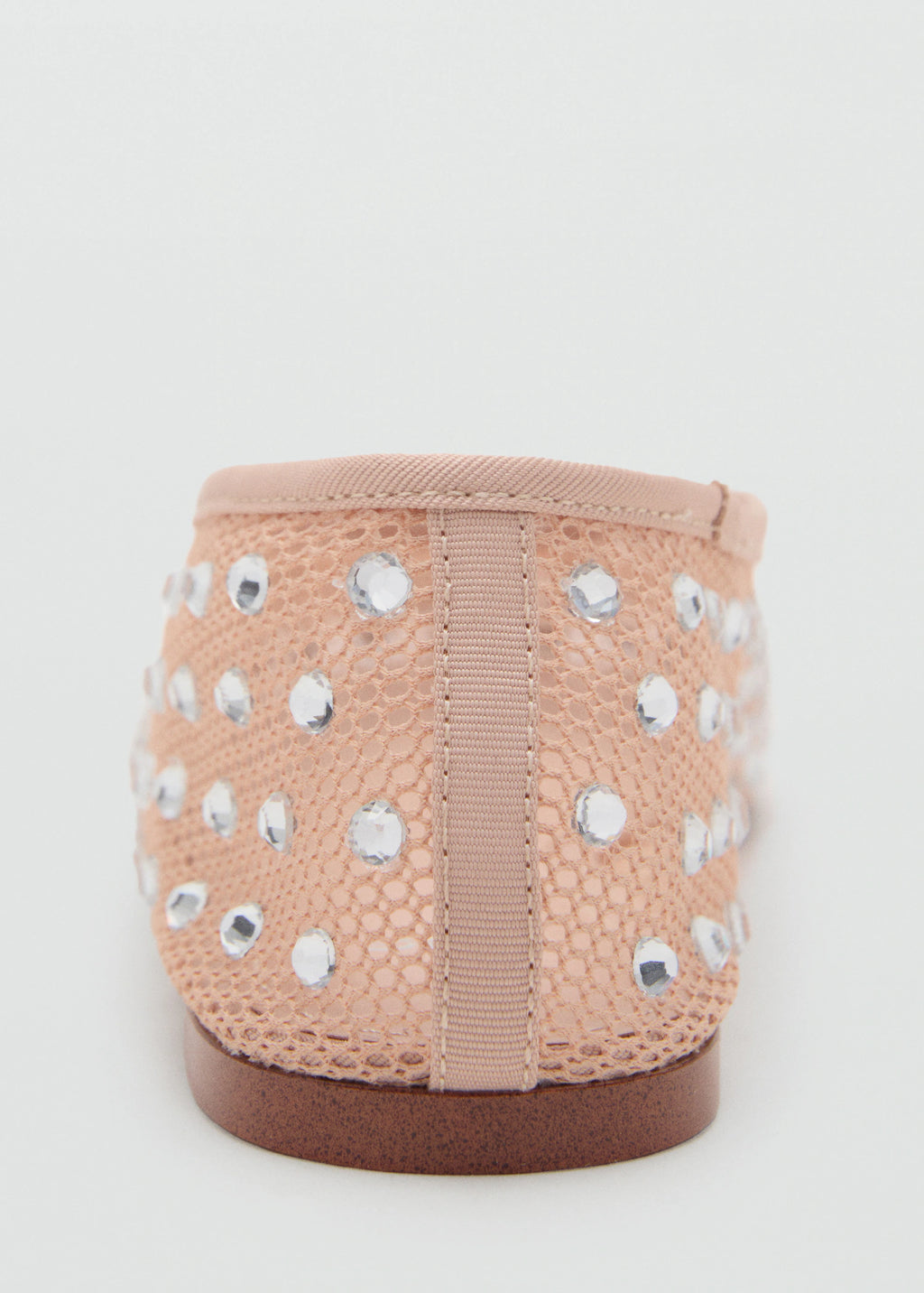 Mesh Rhinestone Ballet Flats