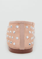 Mesh Rhinestone Ballet Flats
