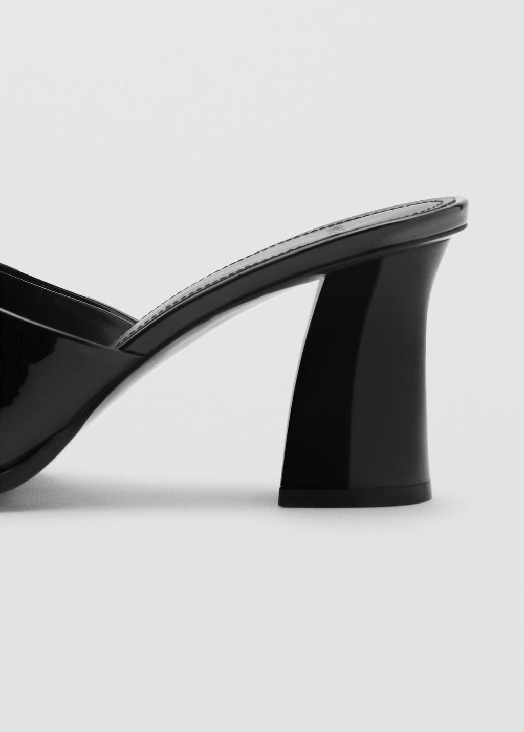 Patent Leather Effect Heeled Sandal