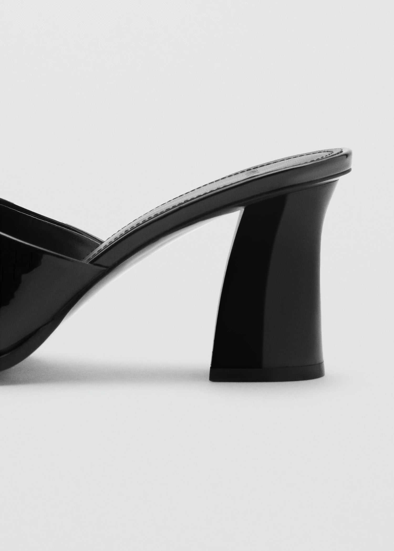 Patent Leather Effect Heeled Sandal