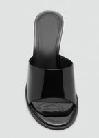 Patent Leather Effect Heeled Sandal