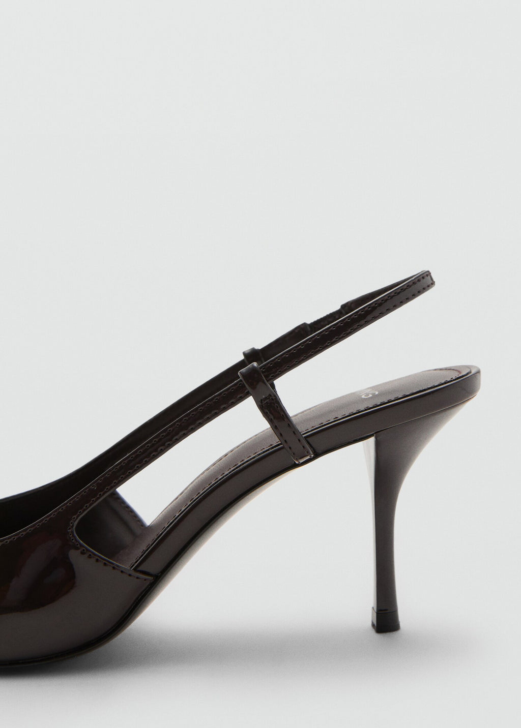 Patent Leather High Heeled Shoes With Ring Detail