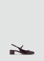 Patent Leather Effect Block Heel Shoes