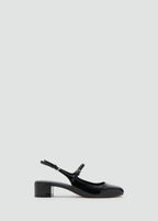 Patent Leather Effect Block Heel Shoes