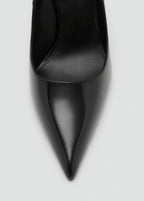 Pointed Toe Leather Heeled Shoes