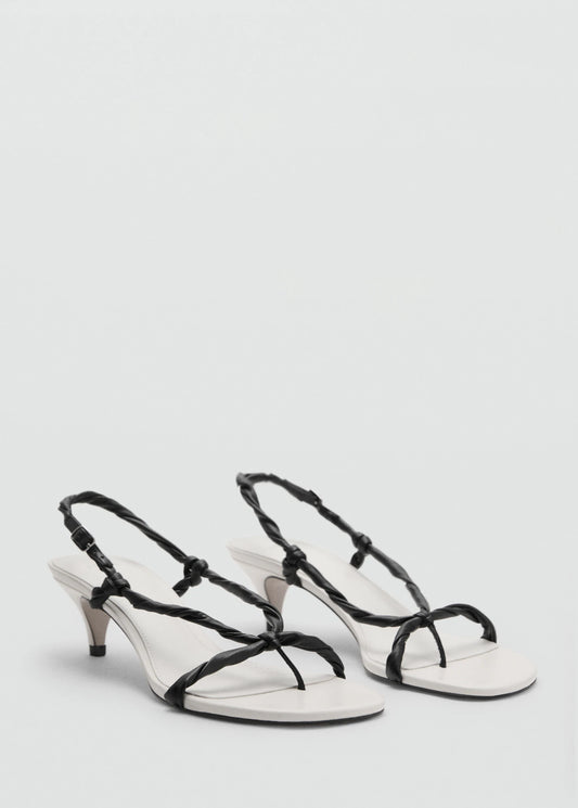 Ruched Strips Sandals