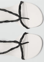 Ruched Strips Sandals