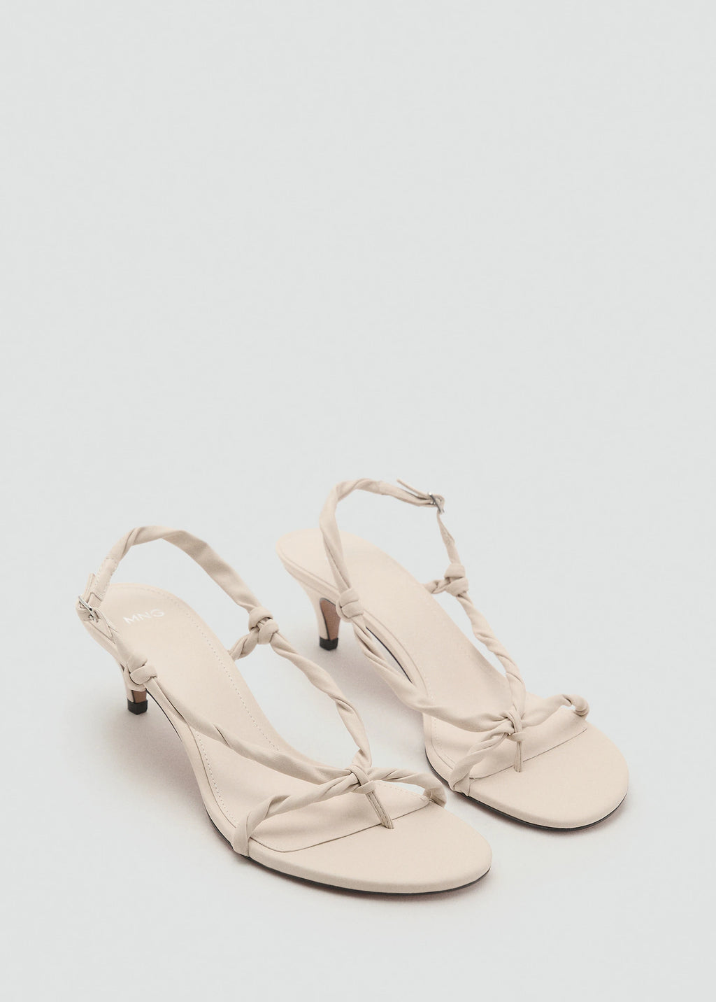 Ruched Strips Sandals