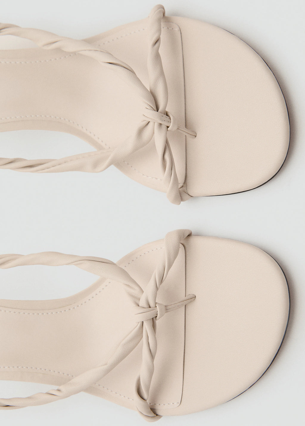 Ruched Strips Sandals