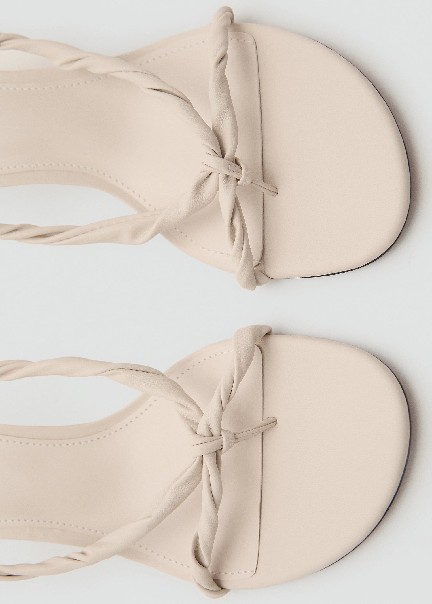 Ruched Strips Sandals